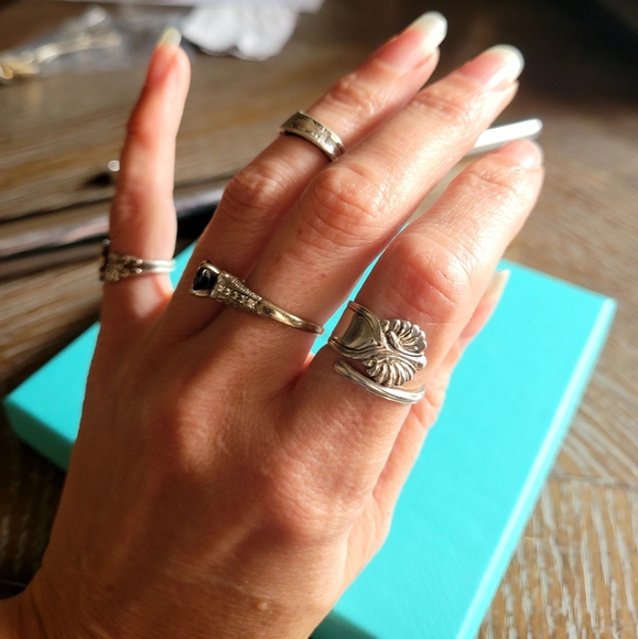 1880 Tiffany & Company Sterling silver Spoon Ring Handcrafted #52 - Picture 9 of 12